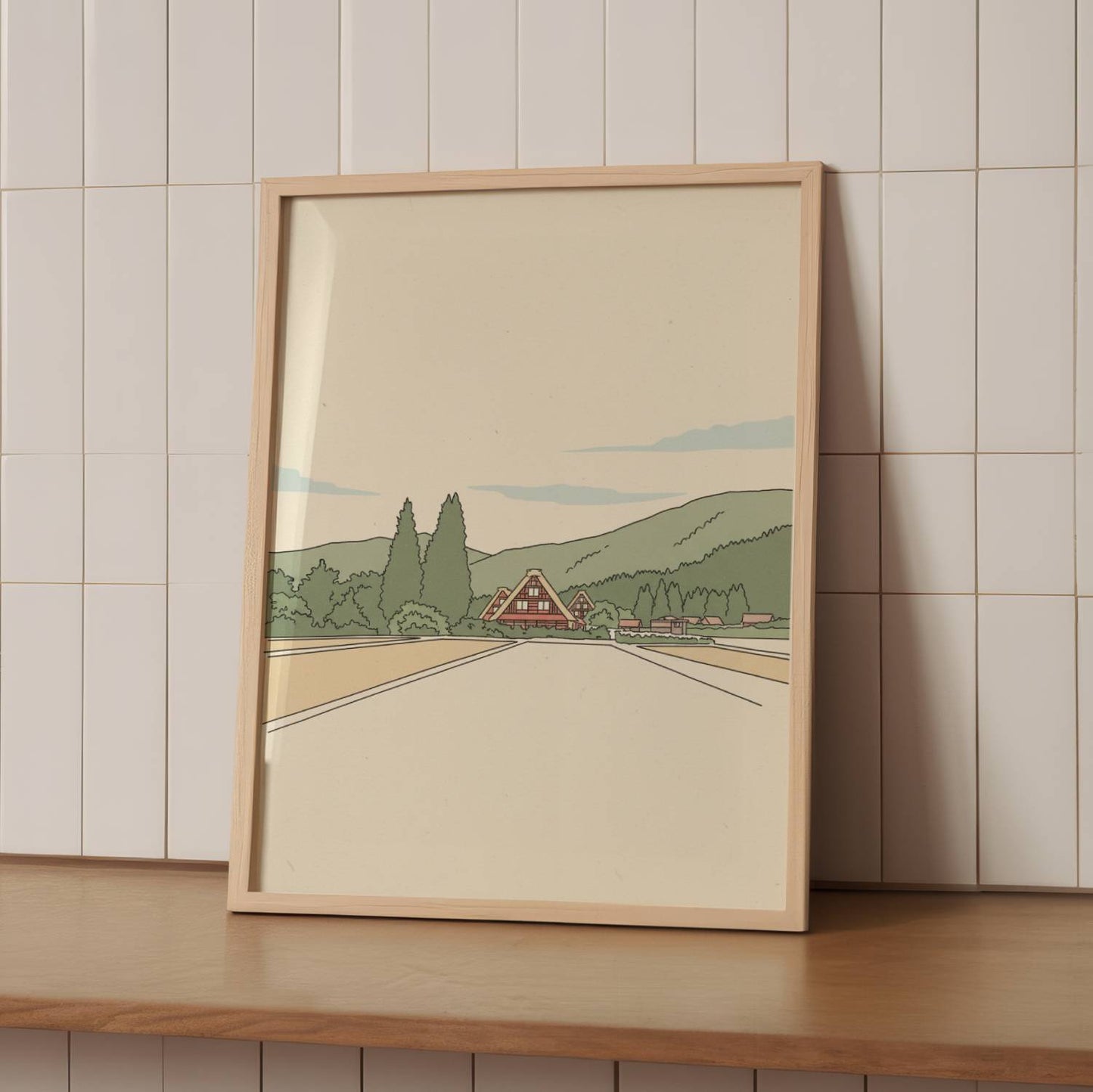 Fields Leading to Shirakawa-go – Print