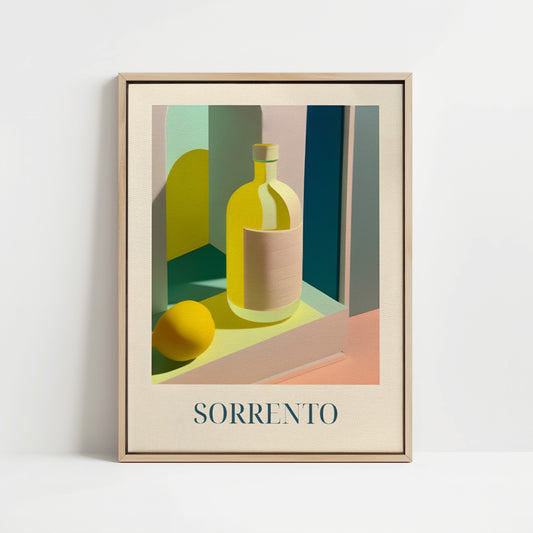Gerahmte Leinwand - Limoncello aus Sorrent, Italien