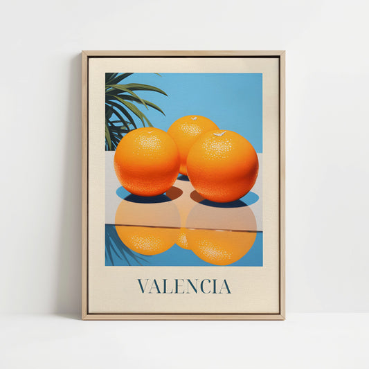 Framed Canvas - Oranges from Valencia, Spain